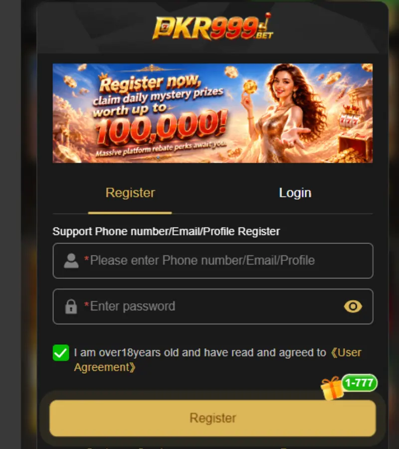 PKR999 APK slot games showing available gaming titles