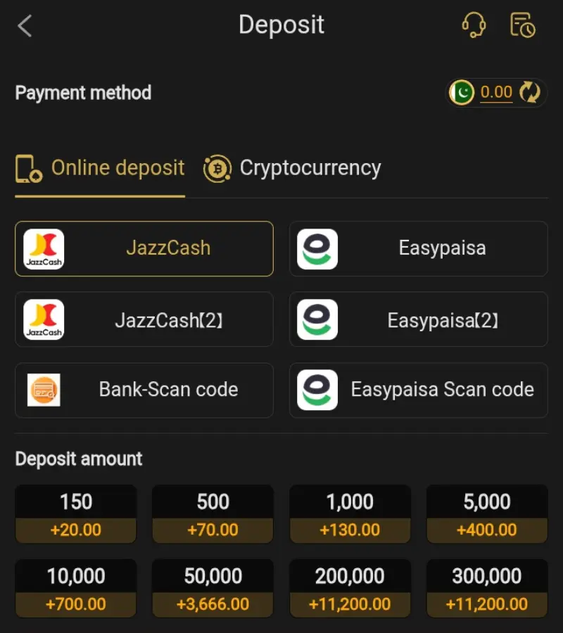 7777SK APK Withdrawal Screen