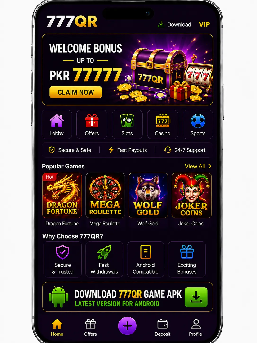 777QR Game APK latest version for Android